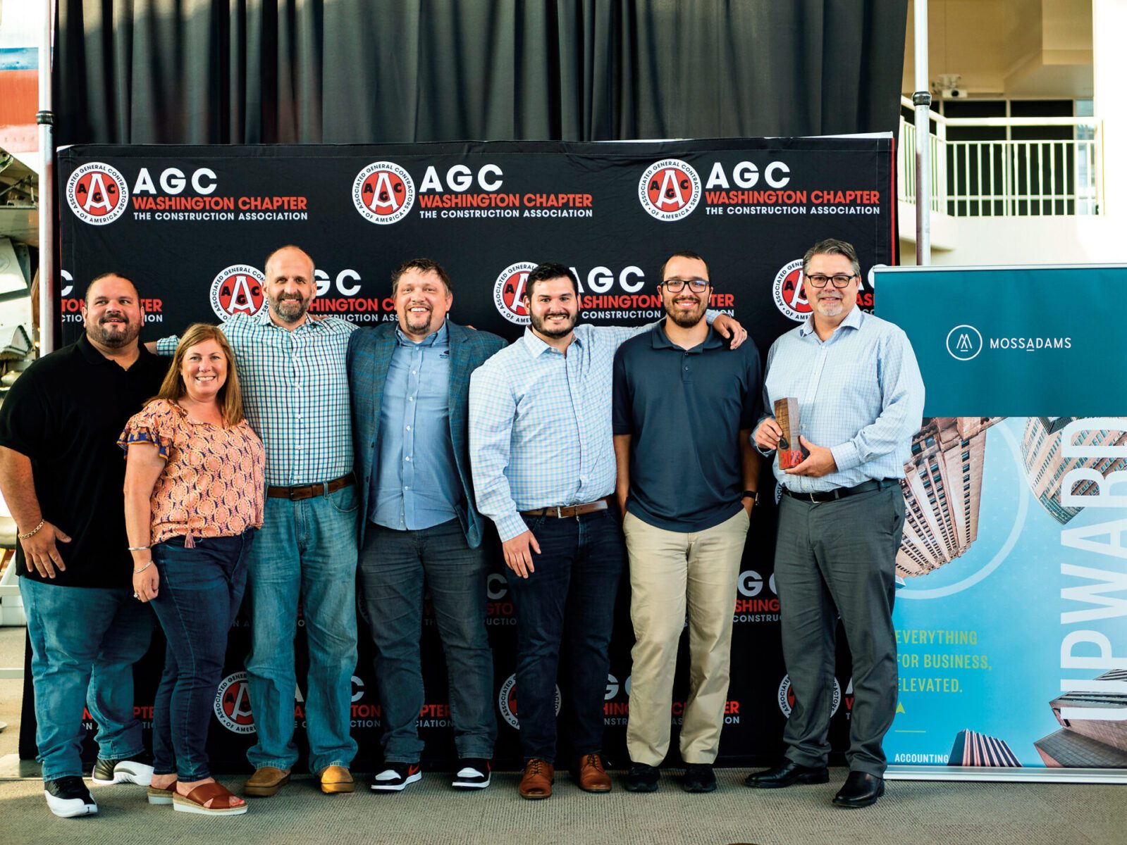MacDonald-Miller Team receiving AGC Safety Award 